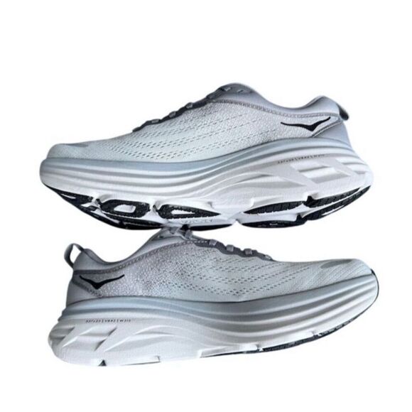 Hoka One One Men's Bondi 8 Running Shoes Gray Size 10D Athletic Sneaker - Picture 4 of 11